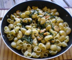 Pasta con asparagi di mare e mazzancolle