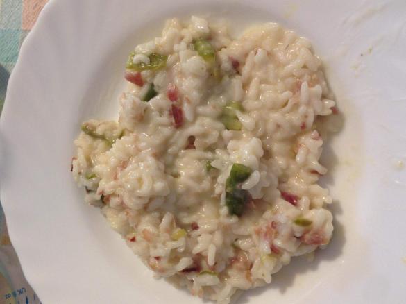 risotto asparagi e speck