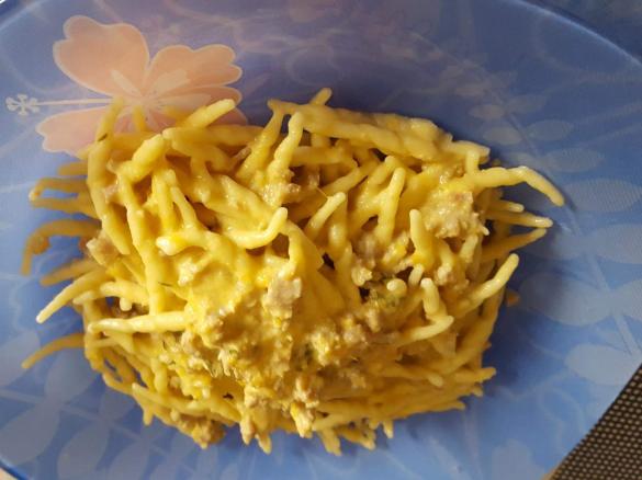 Trofie zucca e salsiccia