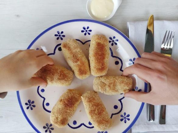 CROCCHETTE DI MERLUZZO con farina di piselli