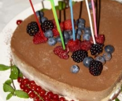 Semifreddo panna, amarene e cioccolato