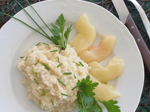 Risotto con le pesche "contest pesche"