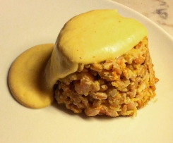 Sformato di Farro alle verdure e gamberetti