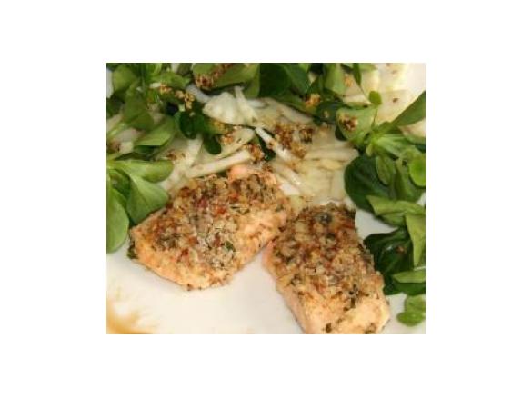 SALMONE IN CROSTA DI FRUTTA SECCA