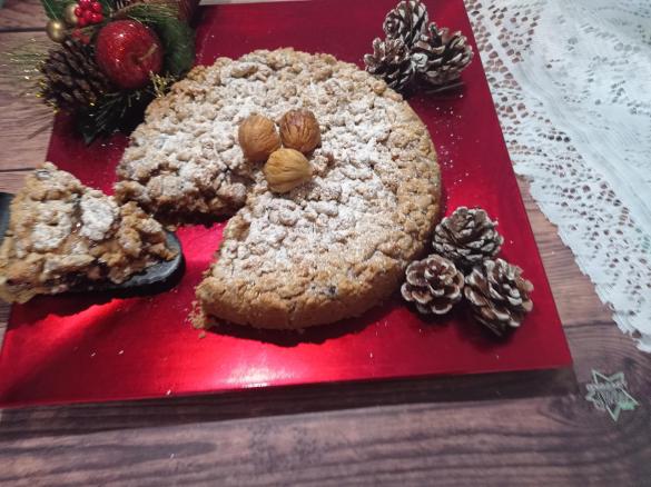 Sbriciolata con marmellata di castagne e mascarpone