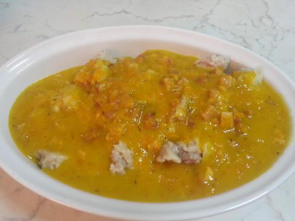 Maiale a tocchetti in salsa saporita