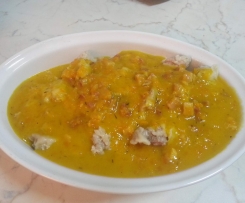 Maiale a tocchetti in salsa saporita