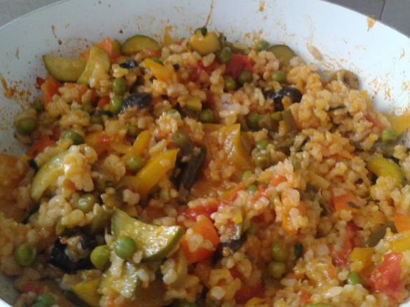 Paella vegetariana