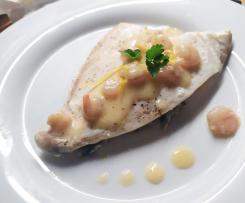 ORATA SOTTOVUOTO AGLI AGRUMI CON GAMBERI IN SALSA