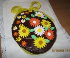 Torta al triplo cioccolato a forma di uovo