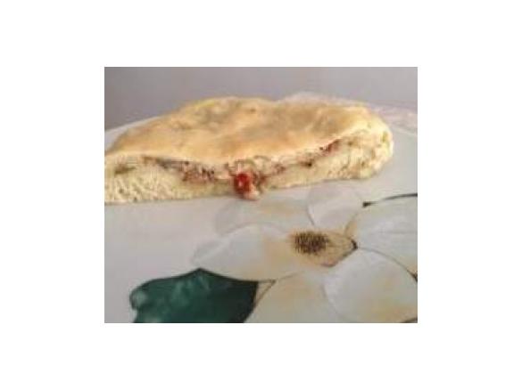 Torta di panbrioches salata speck patate e funghi