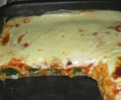 Crepes al forno con speck e spinaci