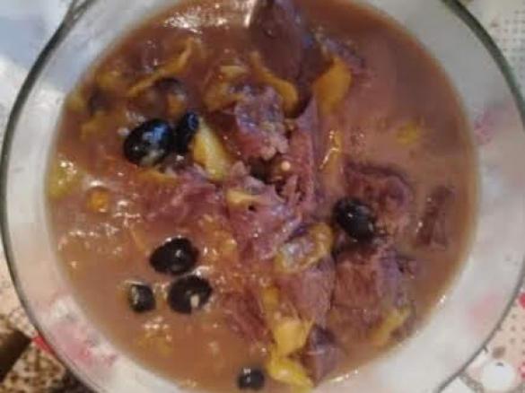 MANZO CON OLIVE E PEPERONI