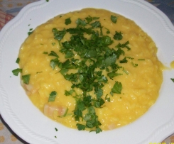 risotto con zafferano pancetta prezzemolo