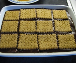 Budino al cacao con biscotti alcolici