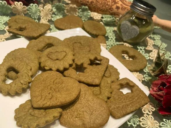 Biscotti al tè matcha senza burro