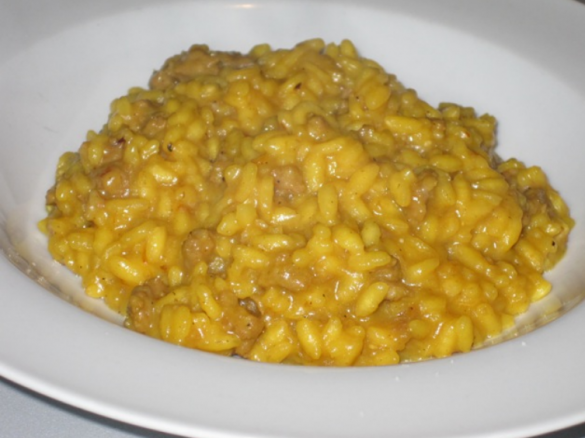 Risotto zucca e salsiccia