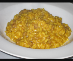 Risotto zucca e salsiccia