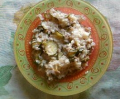 Risotto al prosecco con salsiccia e zucchine