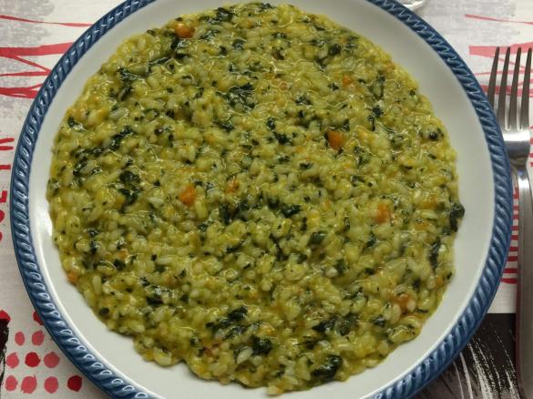 Risotto zucca e spinaci