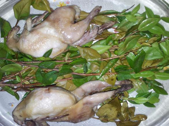 Quaglie al vapore al profumo di mirto