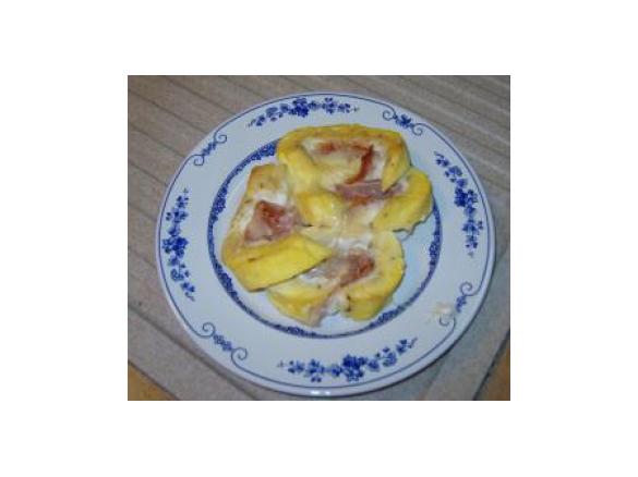 Rollè di frittata con prosciutto e silano
