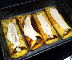 Crepes funghi e radicchio