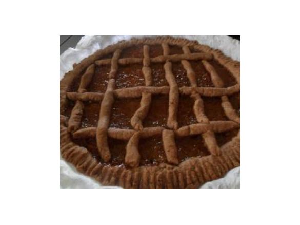 Crostata al cacao con marmellata di arance