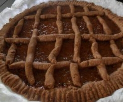 Crostata al cacao con marmellata di arance