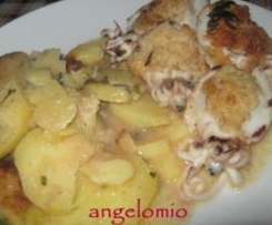 Seppie ripiene al forno con patate