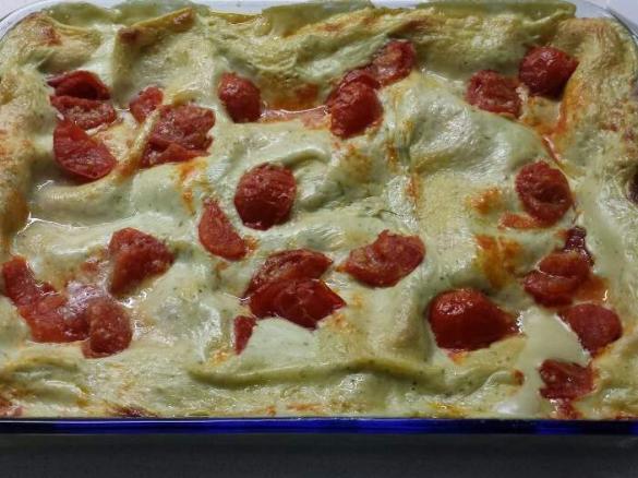 lasagne pesto e pomodorini pachino