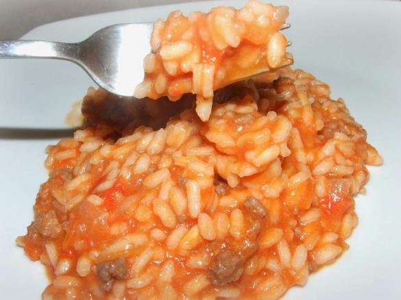 Risotto al ragù di carne