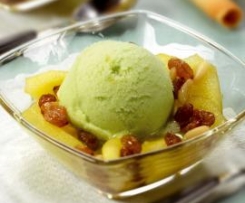 SORBETTO DI MELA VERDE SU COMPOSTA DI MELE GOLDEN