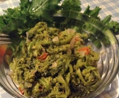 CIMETTE DI RAPE STUFATE CON CIPOLLA E POMODORINI