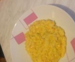 Risotto di carote mantecato con scamorza affumicata