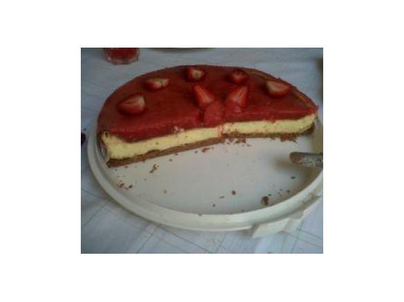 Cheesecake con copertura di fragole