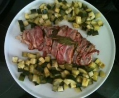 Filetto di Tacchino alla Salvia e Bacon con Zucchine