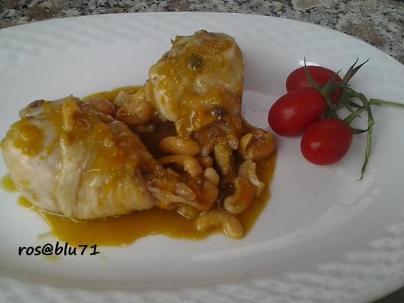 Coscette  di Pollo con Anacardi 