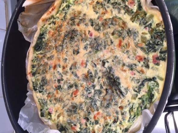 TORTA SALATA FAGIOLINI E SPINACI