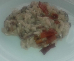 risotto radicchio taleggio e speck croccante
