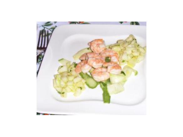 Code di gamberi in insalata