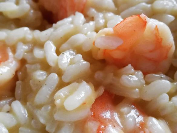 Risotto gamberi e mandarino