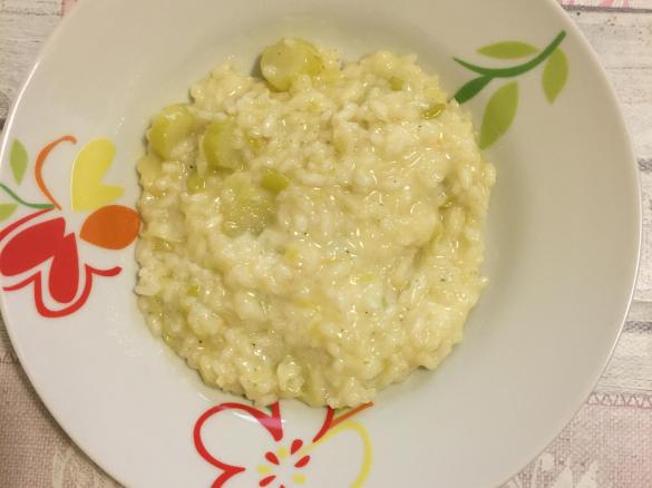 Risotto con porri e taleggio