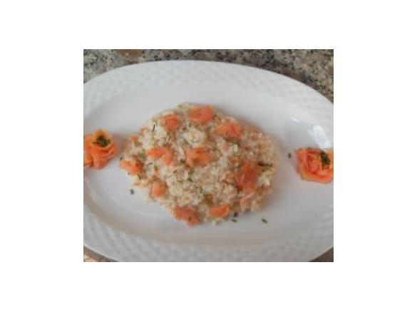 Risotto con Salmone e Spumante Brut