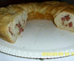 Rotolo con salame provolone e prosciutto