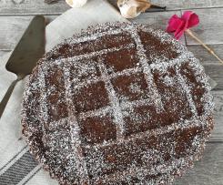 Crostata senza glutine con crema pasticcera al cioccolato