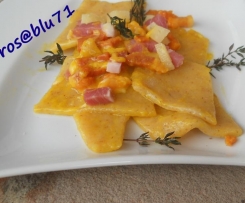 Rombi di pasta Fresca alle3 Farine con Pancetta 