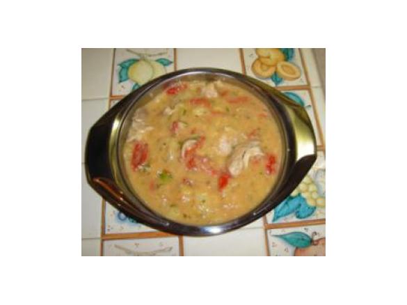 Pollo in salsa di verdure