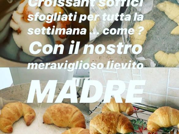 Croissant sfogliati con lievito madre vivo