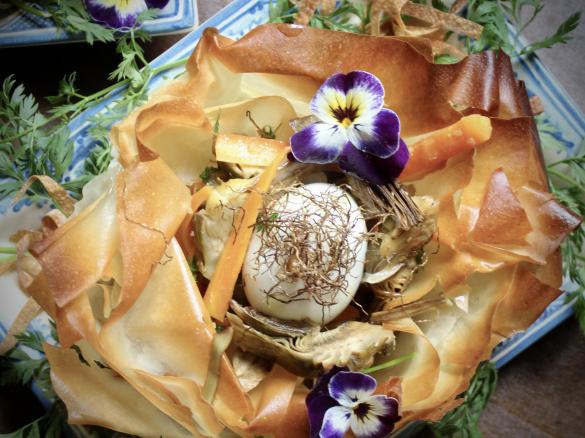 Cestini di pasta fillo ripieni di verdure (Ed è primavera)
